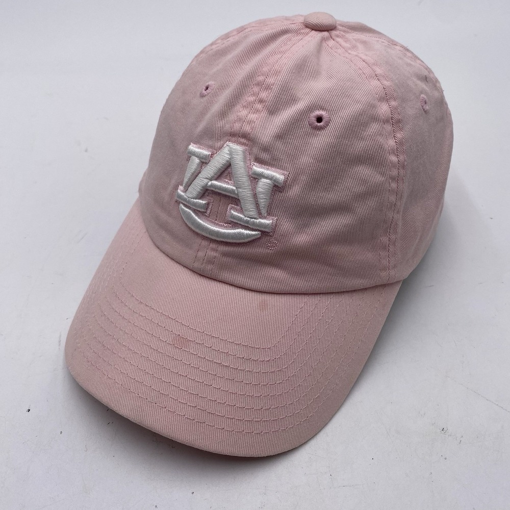 Auburn Tigers Hat Pink Cotton Clean Up Strapback Adjustable Slouch Dad Cleaned